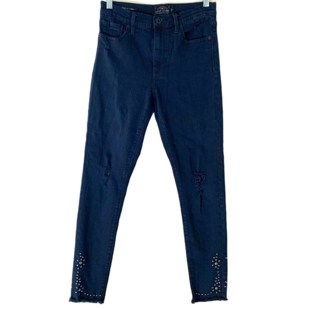 Lucky Brand Bridgette Embellished Skinny Jeans 4